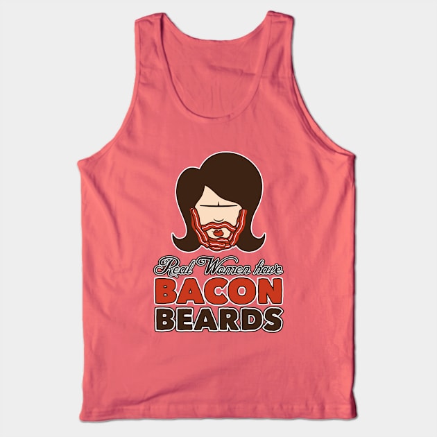 Bacon Beard (women's version) Tank Top by mikehandyart